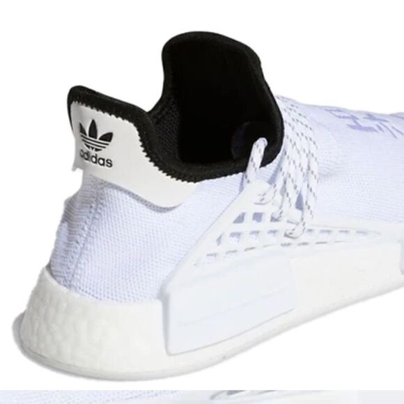 Pharrell Human Adidas Shoes ALL WHITE - Comes with Black Laces and Original Box - Picture 3 of 8